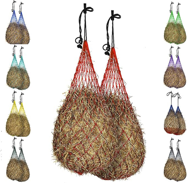 Majestic Ally Hay Net, Set of 2, Length - 54”, Holes 3"x3" for Horses