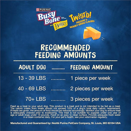 Purina Busy with Beggin’ Twist’d Cheddar and Hickory Smoke Flavors Adult Dog Treat - 10 ct. Pouch