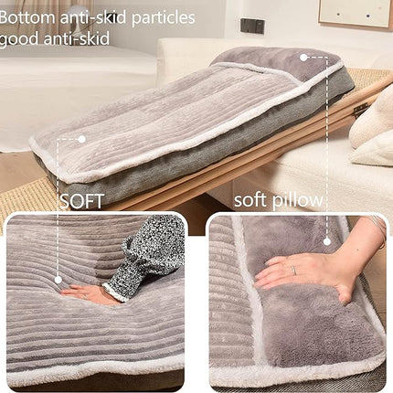 Dog Bed for Large Dogs, Dog Mattress with Pillow for Crate Kennel, Sofa pet Bed, Super Soft pet Bed for Medium, Jumbo, Small Dogs Breeds (Grey, XX-Large:(46"x30"x4")