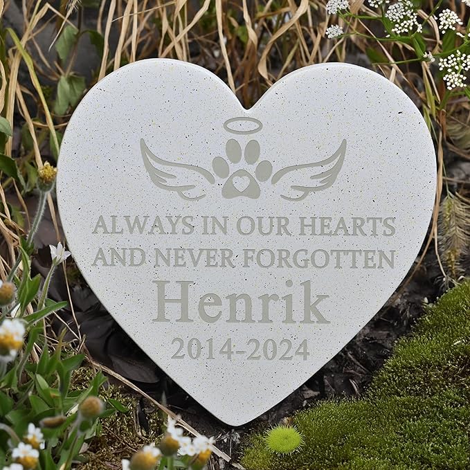 Personalized Pet Stone | Pet Memorial Stone | Dog Memorial Stone | Pet Memorial Gift | Pet Loss Gift | Pet Memorial | Dog Memorial | Cat Memorial | Loss of a Dog - Never Forgotten