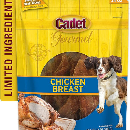 Cadet Gourmet Chicken Breast Dog Treats - Healthy & Natural Chicken Dog Training Treats for Small & Large Dogs - Inspected & Tested in USA (14 oz.)