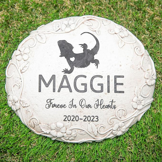 Personalized Bearded Dragon Memorial Stone, Pet Grave Markers Bearded Dragon, Bearded Dragon Headstone, Bearded Dragon Tombstone, Bearded Dragon Gravestone, Bearded Dragon Memorial Gifts