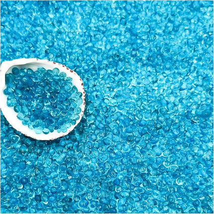BXI 4.4 Lbs Small Aquarium Substrate Gravel Sand, Polished Smooth Fish Tank Gravel, Colorfast Uncoated Vibrant Blue Sea Glass, Decorative Stones for Vase Fillers, Fairy Garden, Potted Plants