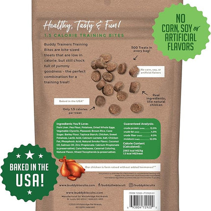 Buddy Biscuits Trainers 10 oz. Pouch of Training Bites Soft & Chewy Dog Treats Made with Chicken Flavor (Pack of 2)