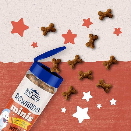 Natural Balance Limited Ingredient Mini-Rewards Salmon Grain-Free Dog Training Treats for Dogs | 5.3 Ounce Canister