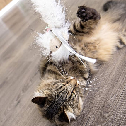 SmartyKat Chitter Critter Squirrel Electronic Sound Plush Kicker Cat Toy, Battery Powered - Gray, One Size