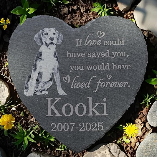 Pet Memorial Stone, Dog Memorial Stone, Dog Memorial Gifts for Loss of Dog, Pet Memorial Gifts, Loss of Pet Sympathy Gift, in Loving Memory Pet - Loved Could Saved You Forever - Heart Shaped