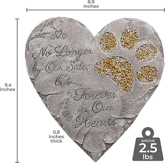 Dog Memorial Gifts for Loss of Dog Sympathy Gift - Rainbow Bridge Dog Memorial Stone for Remembrance Dog Passing Away Sympathy Gifts - Thoughtful Pet Loss Gifts - Gray