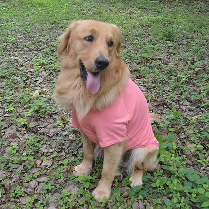 Lovelonglong 2019 Pet Clothing Dog Costumes Basic Blank T-Shirt Tee Shirts for Medium Large Dogs Lotus Pink XXXL