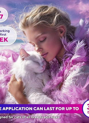 Calming Pheromone Spray & Scratch Repellent for Cats - Reduces Scratching Furniture, Pee - During Travel, Fireworks, Thunder, Vet Zone - Helps with Stress, Fighting, Hiding (60 ml (2 pack))