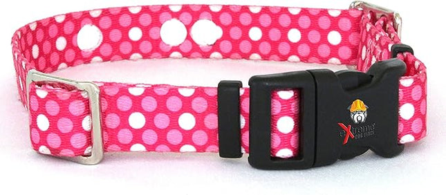 Extreme Dog Fence Replacement Containment and Training Collar Strap for Most Underground Electric Dog Fence Brands - Pink Dots (Large: 18" - 27" x 1")