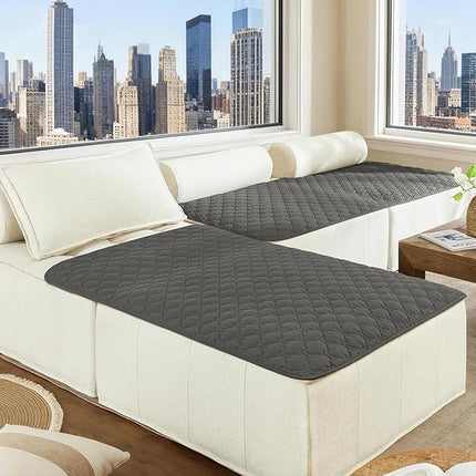 gogobunny 100% Double-Sided Waterproof Dog Bed Cover Pet Blanket Sofa Couch Furniture Protector for Puppy Large Dog Cat, Reversible (40x50 Inch (Pack of 1), Dark Grey/Light Grey)