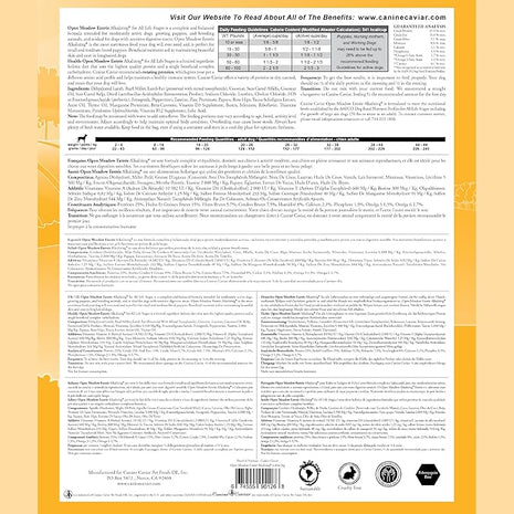 Canine Caviar - Open Meadow: Lamb & Pearl Millet Alkaline Dry Dog Food, Limited Ingredients, Gluten-Free, Based on Science & Research, Veterinary Alternative Diet (4.4 Pound Bag)