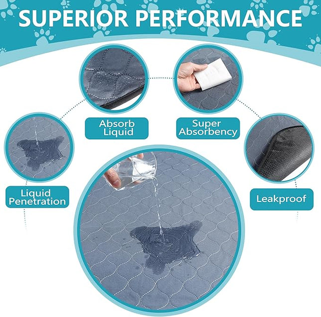 Washable Guinea Pig Cage Liner, 24 x 47 (3 Pack), Waterproof Reusable & Anti Slip Guinea Pig Bedding Fast and Super Absorbent Pee Pad for Small Animals, for Midwest Cage Area