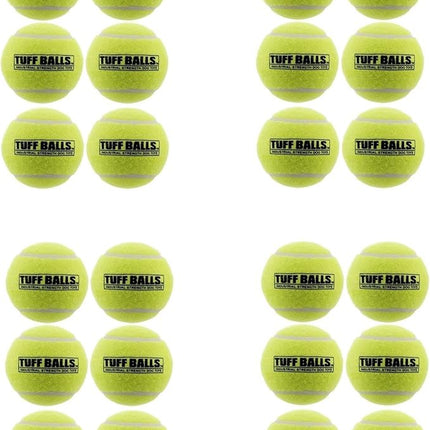 PetSport Jr Tuff Ball - Small Tennis Balls for Dogs, Great for Boredom & Aggressive Chewers, Dog Toy, Mini Tennis Balls for Small Dogs, Certified Non-Toxic, Won't Wear Down Teeth - 1.8" (24 Pack)