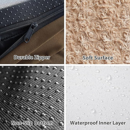 BFPETHOME Orthopedic Dog Beds for Extra Large Dogs, Waterproof Sofa XXL Dog Bed with Sides, Non-Slip Bottom and Egg-Crate Foam Big Dog Couch Bed with Washable Removable Cover,