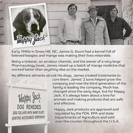 Happy Jack Kennel Dip Dog Flea and Tick Treatment & Prevention, Made in USA, Spray Yard & Home 30-Day Control, Kills Fleas, Ticks, Deer Ticks, Mange, Lice, for Puppies, Small to Large Dogs (16 oz)