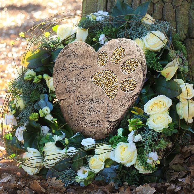 Dog Memorial Gifts for Loss of Dog Sympathy Gift - Rainbow Bridge Dog Memorial Stone for Remembrance Dog Passing Away Sympathy Gifts - Thoughtful Pet Loss Gifts - Brown