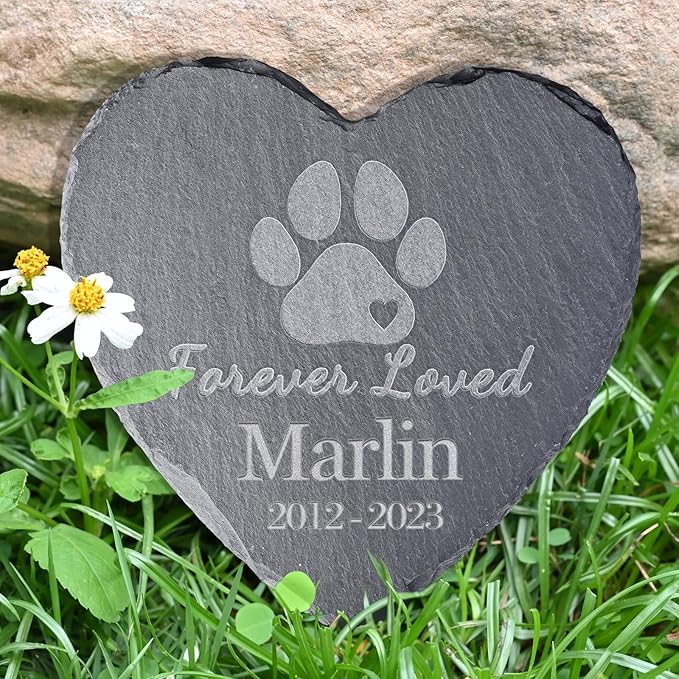 Pet Memorial Stones, Gifts, Loss of Sympathy Dog Gifts for Dog, Bereavement Grave Marker, in Memory - Style C, 6''x6''/15x15cm