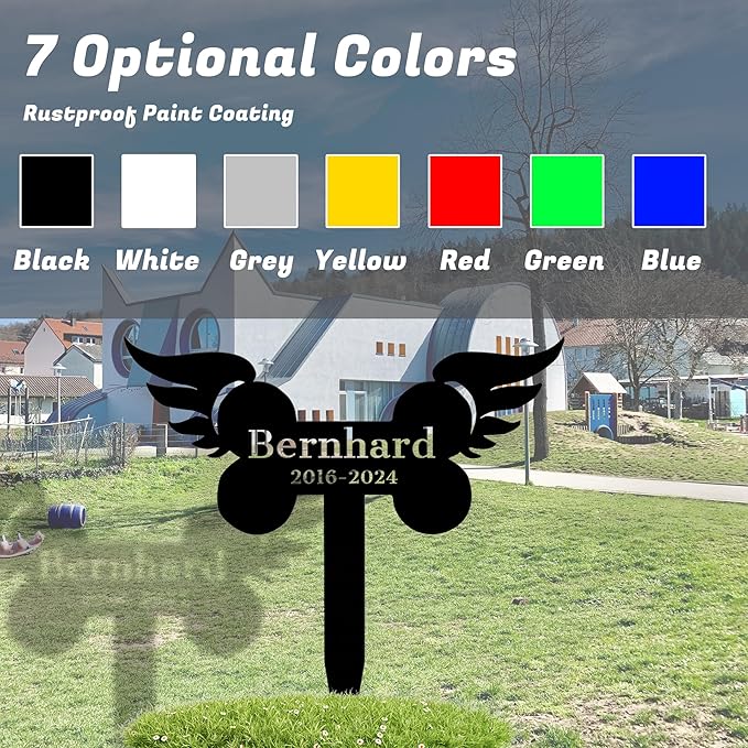 Custom Pet Name Memorial Grave Stake Marker, Custom Pet Garden Metal Stake, Pet Memorial Metal Sign, Personalized Pet Memorial Stake, Outdoor Pet Garden Decor