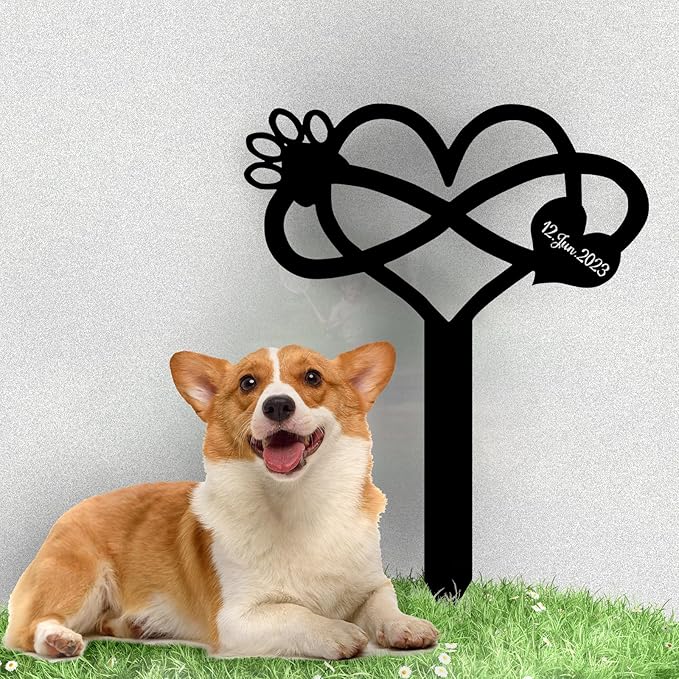 Custom Pet Name Memorial Grave Stake Marker, Custom Pet Garden Metal Stake, Pet Memorial Metal Sign, Personalized Pet Memorial Stake, Outdoor Pet Garden Decor