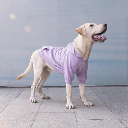 Large Dog Zipper Hoodies Clothes Zip Up Sweaters for Pitbull Labrador, Purple, 4X-Large