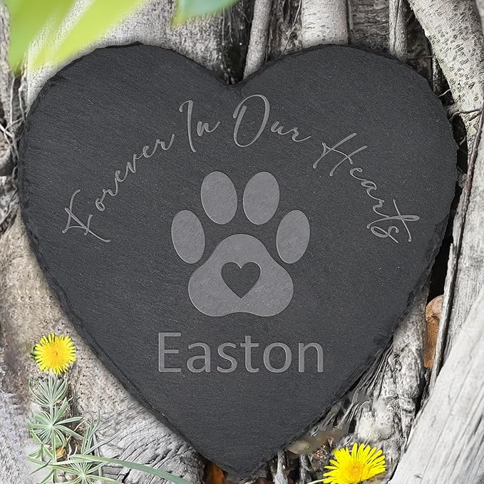 Pet Memorial Stone, Dog Memorial Stone, Dog Memorial Gifts for Loss of Dog, Pet Memorial Gifts, Pet Loss Sympathy Gift, Dog Bereavement Gifts, Dog Passing Away Gifts - Forever in Our Heart