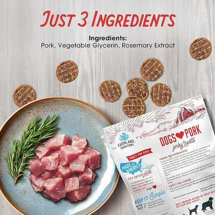 Farmland Traditions New Filler Free Dogs Love Pork Premium Jerky Treats for Dogs 2.5 Pound (Pack of 1).
