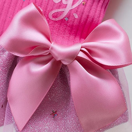 Fitwarm It's My Birthday Dog Dress, Dog Birthday Dress with Bowknot, Dog Clothes for Small Dog Girl, Funny Dog Clothes, Female Pet Outfit, Pink, Large