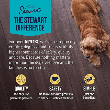 Stewart Chicken Liver Dog Treats, 1.5 oz, ~25 Pieces, Freeze Dried Raw, Single Ingredient, 60% Protein Training Treats or Meal Topper in a Resealable Tub, Grain Free, Gluten Free