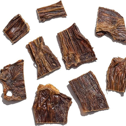 Jack&Pup Premium Dog Chews Bites, Healthy Dog Treats for Medium Dogs - All Natural Dog Treats Small Dogs, Single Ingredient Dog Treat for Puppies - Bully Sticks | Gullet Jerky (Gullet Bites - 24 oz)