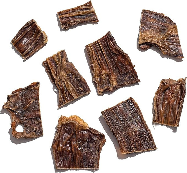 Jack&Pup Premium Dog Chews Bites, Healthy Dog Treats for Medium Dogs - All Natural Dog Treats Small Dogs, Single Ingredient Dog Treat for Puppies - Bully Sticks | Gullet Jerky (Gullet Bites - 24 oz)