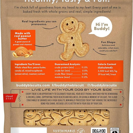 Buddy Biscuits 2 lb Bag of Crunchy Dog Treats, Made with Peanut Butter