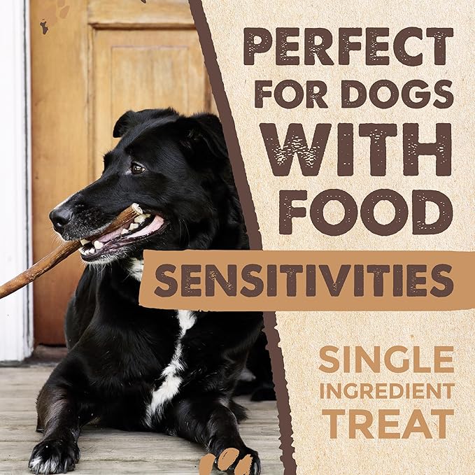 Mighty Paw Naturals Bully Sticks for Dogs - Grass Fed Beef Dog Chews. Pets Stick for Large Dogs, Medium and Small Breeds. Lower Odor Bully Treats for Small Pets. Single Ingredient (6" - 25 Pack)