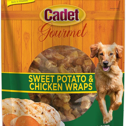 Cadet Gourmet Sweet Potato & Chicken Wraps Limited-Ingredient Dog Chews, Healthy and Natural Training Treats for Small and Large Dogs, 28 oz.