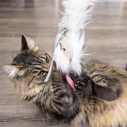 SmartyKat Chitter Critter Squirrel Electronic Sound Plush Kicker Cat Toy, Battery Powered - Gray, One Size (Pack of 2)