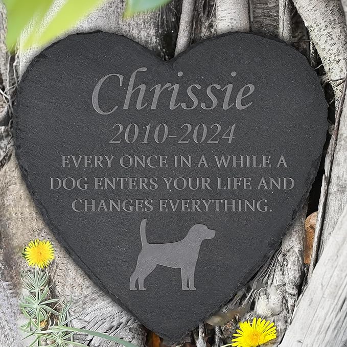 Dog Memorial Gifts for Loss of Dog, Dog Memorial Stone, Pet Memorial Gifts, Pet Memorial Gifts for Dogs, Loss of Dog Sympathy Gift, Dog Bereavement Gifts, Dog Remembrance Gift - A Dog Enters Your Life