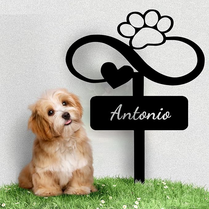 Custom Pet Name Memorial Grave Stake Marker, Custom Pet Garden Metal Stake, Pet Memorial Metal Sign, Personalized Pet Memorial Stake, Outdoor Pet Garden Decor