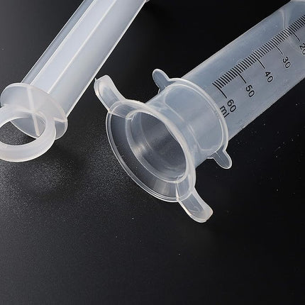 60ML Baby Bird Parrot Feeding Tubes, Liquid Medicine Feeder Push-Tube Pet Cat Dog Feeder with 2 Pcs Stainless Steel Metal Feeding Spoon