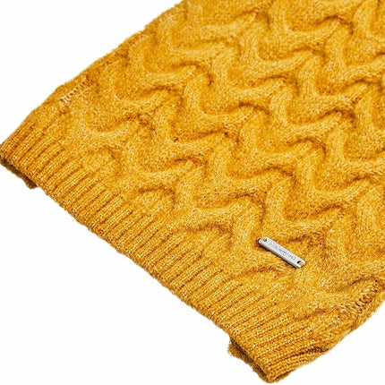 Blueberry Pet Classic Fuzzy Textured Knit Pullover Turtle-Neck Dog Sweater in Mustard Yellow, Back Length 14", Pack of 1 Clothes for Dogs