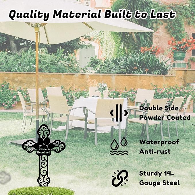 Custom Pet Name Memorial Grave Stake Marker, Custom Pet Garden Metal Stake, Pet Memorial Metal Sign, Personalized Pet Memorial Stake, Outdoor Pet Garden Decor