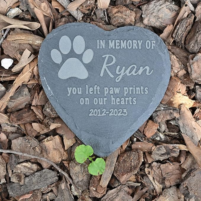 Pet Loss Gifts Personalized Dog Memorial Stone - Pet Memorial Gifts - Loss of Cat Sympathy Gift - Bereavement Remembrance Memorial Gifts for Loss of Pet Dog, 4''×4''/10×10cm