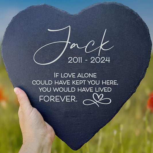 Dog Memorial Gifts for Loss of Dog, Cemetery Decorations for Grave, Pet Loss Sympathy Gift, Personalized Remembrance Garden Stone, Cat Lovers Heaven Grave Markers Bereavement Headstone (A06H)