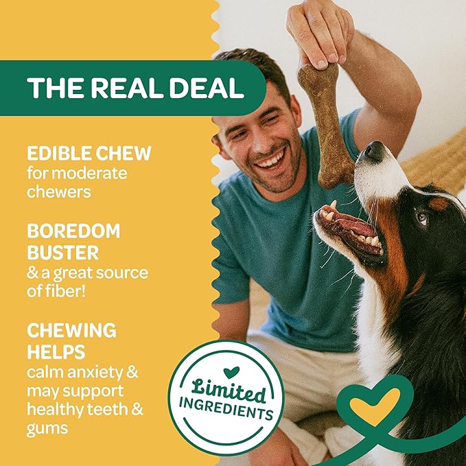 Wholesome Pride Natural & Healthy Pumpkin Highly Digestible Dog Chews, Made in The USA, Large - 2 Pack