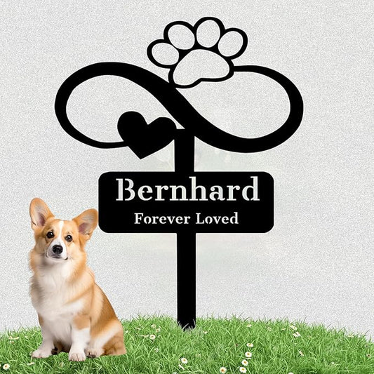 Custom Pet Name Memorial Grave Stake Marker, Custom Pet Garden Metal Stake, Pet Memorial Metal Sign, Personalized Pet Memorial Stake, Outdoor Pet Garden Decor