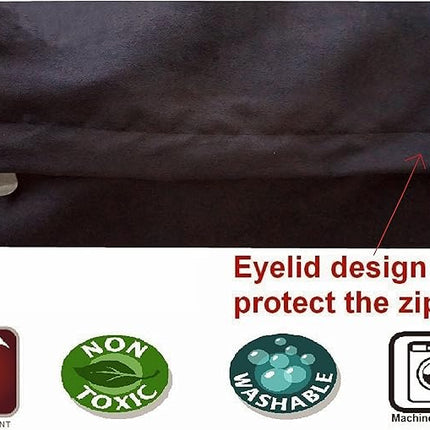 Dogbed4less Orthopedic Dog Bed with Memory Foam for Medium Large Pet, Waterproof Liner, Washable Micro Suede Espresso Cover, 41X27X4 Inch (Fit 42X28 Crate)