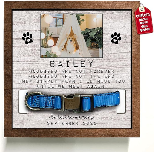 Customized Dog Picture Frames Pet Memorial Gifts Loss Dog Cat Grieving Picture Frame Pet Remembrance Heartfelt Sentimental Quote Memorial Plaques Christmas Plaque Birthday