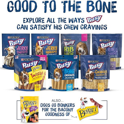 Purina Busy Bone Adult Dog Chew Bone Treats, Peanut Butter - 6 ct. Pouch
