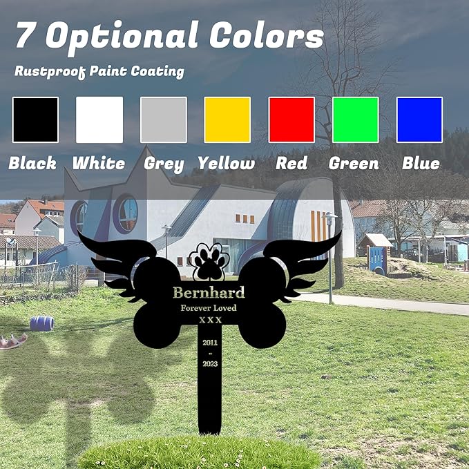 Custom Pet Name Memorial Grave Stake Marker, Custom Pet Garden Metal Stake, Pet Memorial Metal Sign, Personalized Pet Memorial Stake, Outdoor Pet Garden Decor