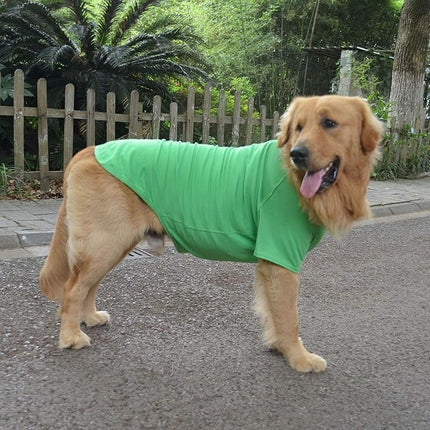 Lovelonglong Pet Clothing Dog Costumes Basic Blank T-Shirt Tee Shirts for Large Dogs Green XXXXL
